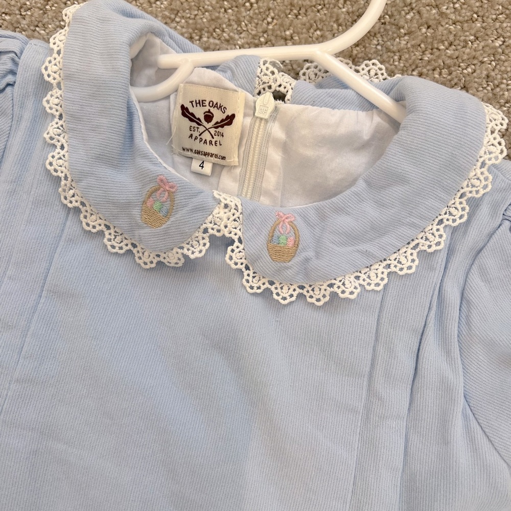 The Oaks Easter Basket embroidered Peter Pan collar dress